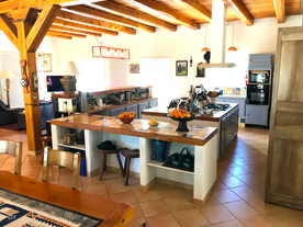 kitchen and dining great room area