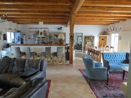 kitchen and great room of the mas