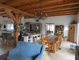 Kitchen and great room of the mas